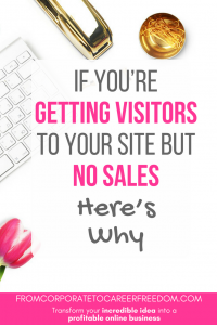 It can be frustrating to get traffic but still not make any sales. This blog post will break down the main reasons why you're not making sales, and what you can do to fix it, sales funnel, online business, entrepreneur, strategy, tips, getting no sales